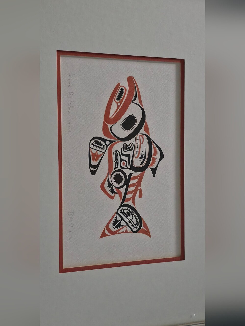 4/$97 Deal! West Coast Bill Reid Vintage Salmon Art Print